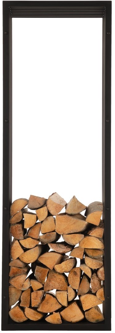 Stojak na drewno kominkowe Irving 40x50x150 czarny mat