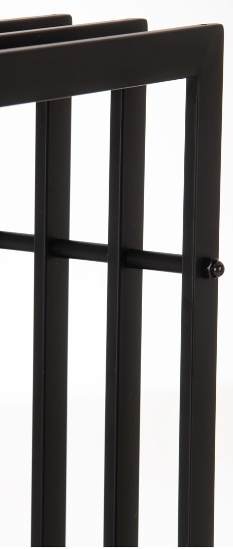 Stojak na drewno kominkowe Irving 40x50x150 czarny mat