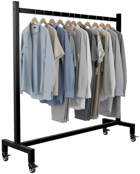 Wieszak na ubrania Gisborne 120x38x120 cm czarny
