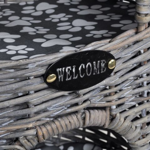  2-poziomowe legowisko i drapak dla kota, z poduszką, wiklinowe Lumarko!