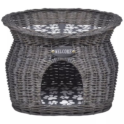  Wiklinowe legowisko dla kota domek/drapak Lumarko!