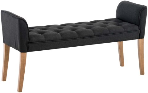 Chaiselongue Cleopatra, tapicerowana, szara, z kauczukowym stelażem