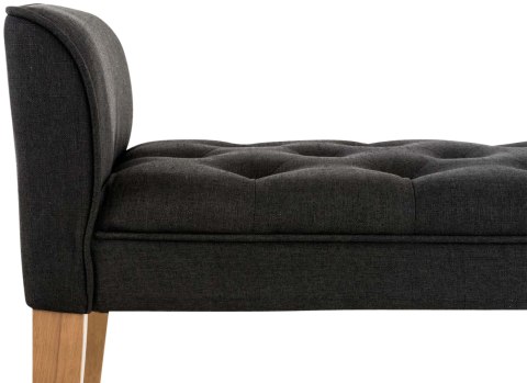 Chaiselongue Cleopatra, tapicerowana, szara, z kauczukowym stelażem