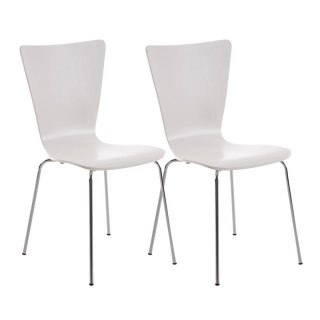 Krzesło konferencyjne Aaron 2 sztuki białe z ergonomicznym siedziskiem