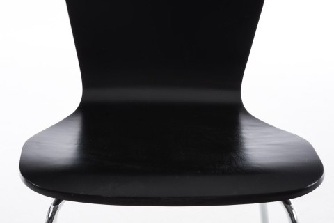 Krzesło konferencyjne Aaron czarne 4 sztuki z ergonomicznym siedziskiem