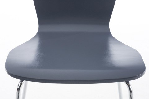 Krzesło konferencyjne Aaron szare 2 sztuki z ergonomicznie uformowanym siedziskiem