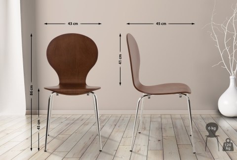 Krzesło konferencyjne Diego brązowe 4 sztuki, ergonomiczne