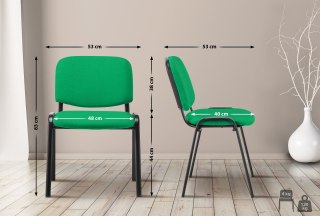 Krzesło konferencyjne Ken z tkaniny zielone