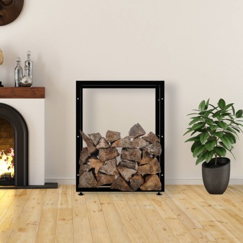 Stojak na drewno Keri V2 25x80x100 czarny