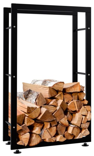 Stojak na drewno Keri V2 czarny 25x60x100 cm