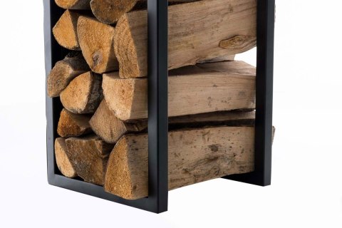 Stojak na drewno kominkowe Spark 140 czarny matowy