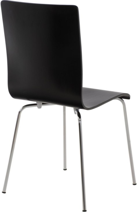 Krzesło biurowe Pepe czarne 4 sztuki, ergonomiczne, metalowe