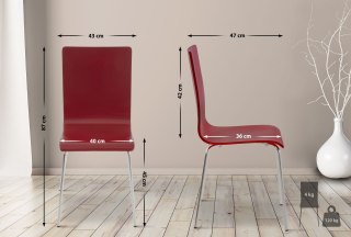 Krzesło konferencyjne Pepe czerwone 2 sztuki