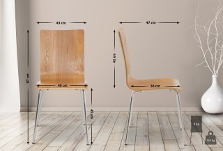 Krzesło konferencyjne Pepe zestaw 4 sztuki dąb