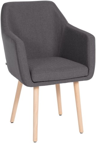Fotel  Utrecht ciemnoszary materiałowy