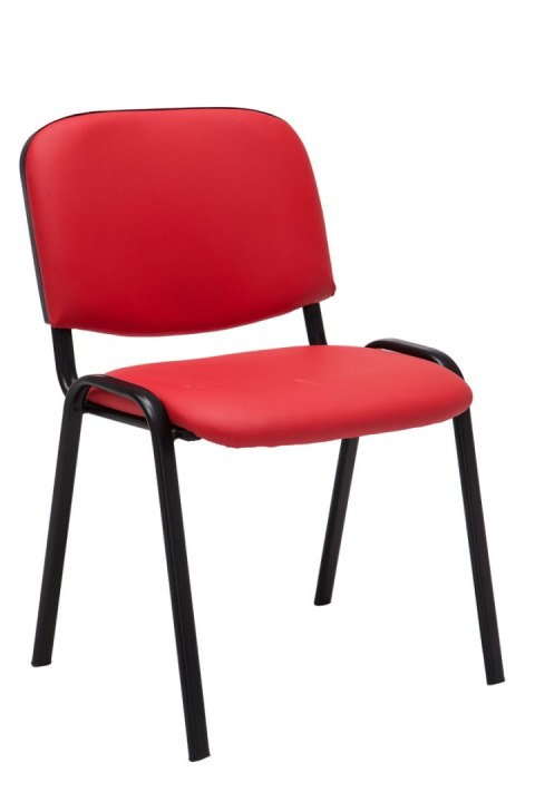 Krzesło konferencyjne Ken czerwona ekoskóra 4 sztuki