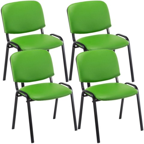 Krzesło konferencyjne Ken z ekoskóry zielone