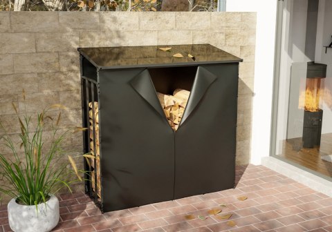 Stojak na drewno Ruston Aluminium XL z pokrowcem