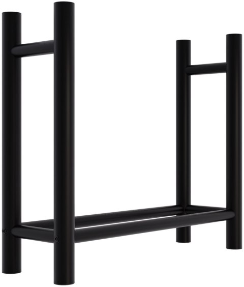 Stojak na drewno Medya czarny 30x80x80 cm z stali