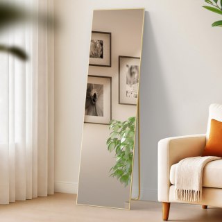 Lustro Benicia 140x40 cm złote z metalowym stelażem