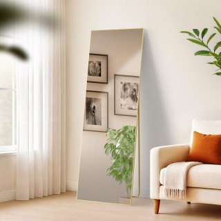 Lustro Benicia 150x50 cm złote z metalowym ramą