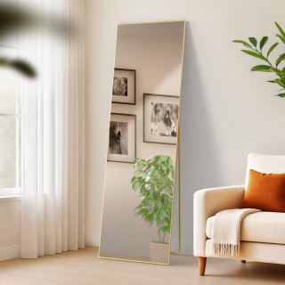 Lustro Benicia 160x50 cm złote z funkcją stojącą i wiszącą