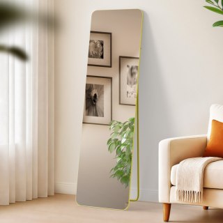 Lustro Gurnee 140x40 cm złote z metalowym ramą