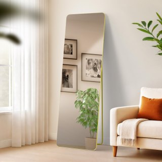 Lustro Gurnee 160x50 cm złote z metalowym stelażem