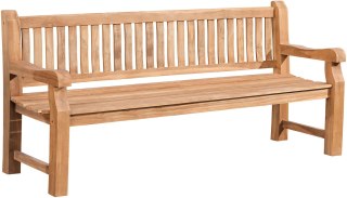 Ławka ogrodowa Jackson V2 200 cm teakowa z armrestami