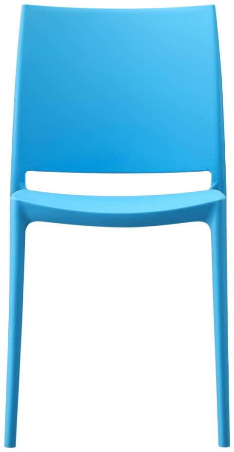 Krzesło ogrodowe Meton niebieskie z tworzywa, ergonomiczne