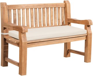 Ławka ogrodowa Daxon z poduszką 120 cm kremowa