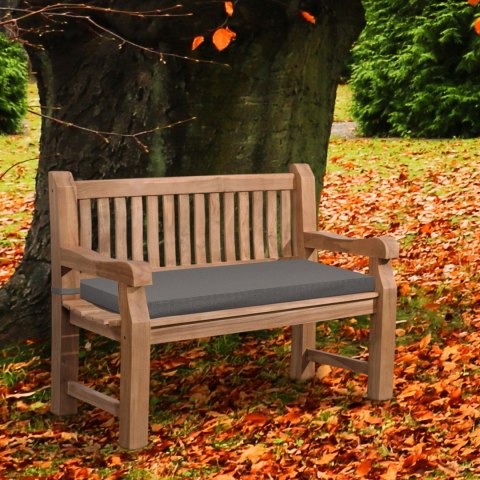 Ławka ogrodowa Daxon z poduszką 120 cm szara