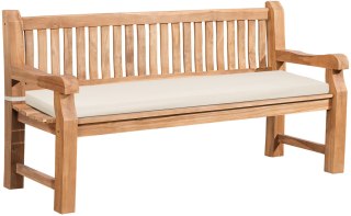 Ławka ogrodowa Daxon z poduszką 180 cm kremowa