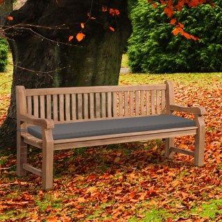Ławka ogrodowa Jackson z poduszką 200 cm teak ciemnoszara
