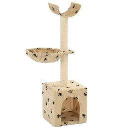 Lumarko Drapak dla kota z sizalowymi słupkami, 105 cm, beżowy w łapki