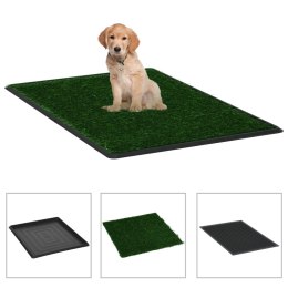  Toaleta dla zwierząt z tacą i sztuczną trawą, zieleń, 64x51x3cm Lumarko!