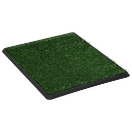  Toaleta dla zwierząt z tacą i sztuczną trawą, zieleń, 64x51x3cm Lumarko!