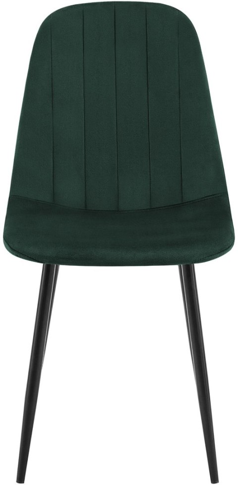 Krzesło do jadalni Baxter zielone, z ekoskóry, 4 sztuki