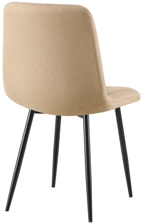 Krzesło do jadalni Clairton taupe z tkaniny, 2 sztuki
