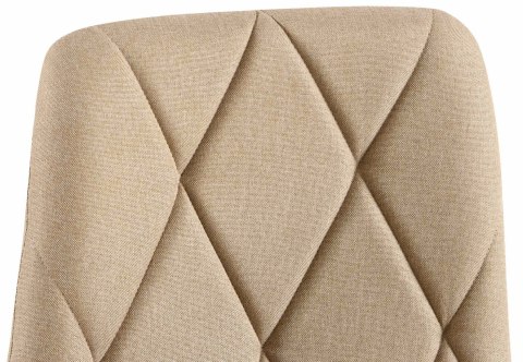 Krzesło do jadalni Clairton taupe z tkaniny, 2 sztuki