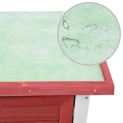  Klatka dla królika, 1 drzwiczki, czerwona, drewniana Lumarko!