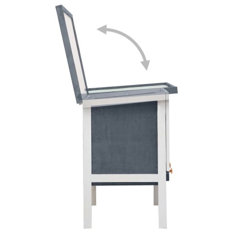  Klatka dla królika, 1 poziom, szara, drewniana Lumarko!