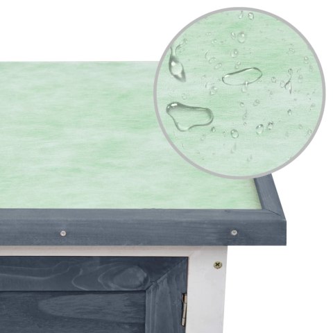  Klatka dla królika, 1 poziom, szara, drewniana Lumarko!