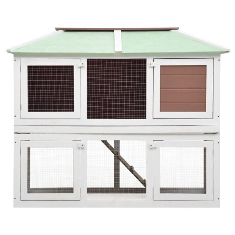  Klatka dla królików, 2 poziomy, brązowa, drewniana Lumarko!