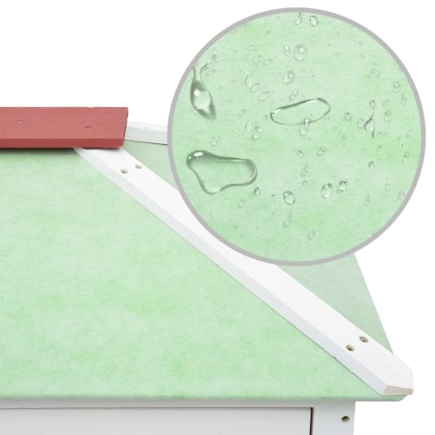  Klatka dla królików, 2 poziomy, czerwona, drewniana Lumarko!