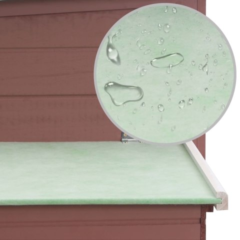  Klatka dla kur z miejscem do gniazdowania, brązowa, drewniana Lumarko!