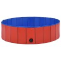  Składany basen dla psa, czerwony, 120 x 30 cm, PVC Lumarko!