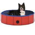  Składany basen dla psa, czerwony, 80 x 20 cm, PVC Lumarko!