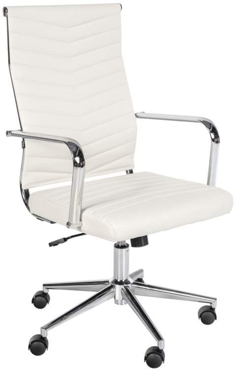 Fotel biurowy Canby ekoskóra biały ergonomiczny