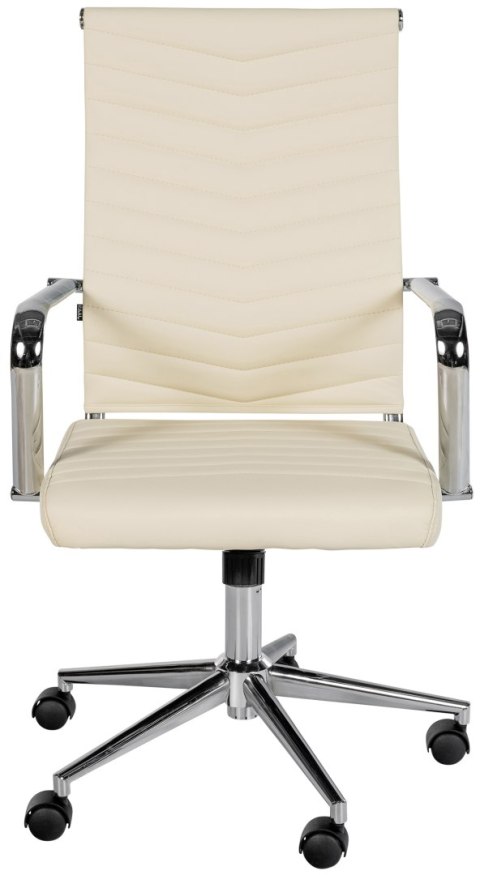 Fotel biurowy Canby ekoskóra kremowa, ergonomiczny, regulowany